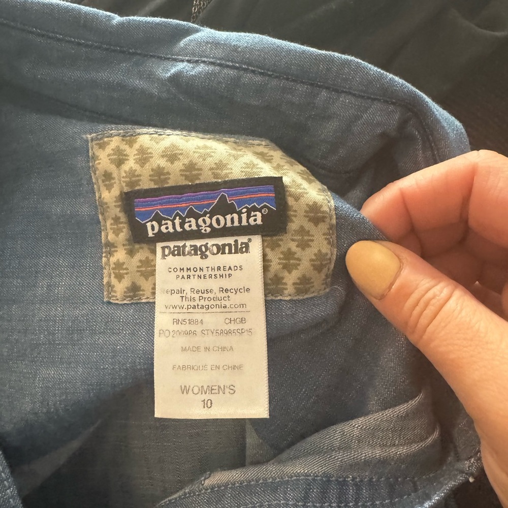 Patagonia Blue Chambray Shirt Dress - Picture 4 of 6